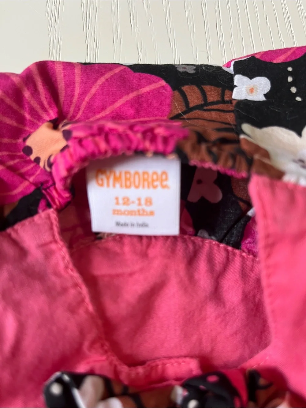 Gymboree Pink & Black Floral Two-Piece Set